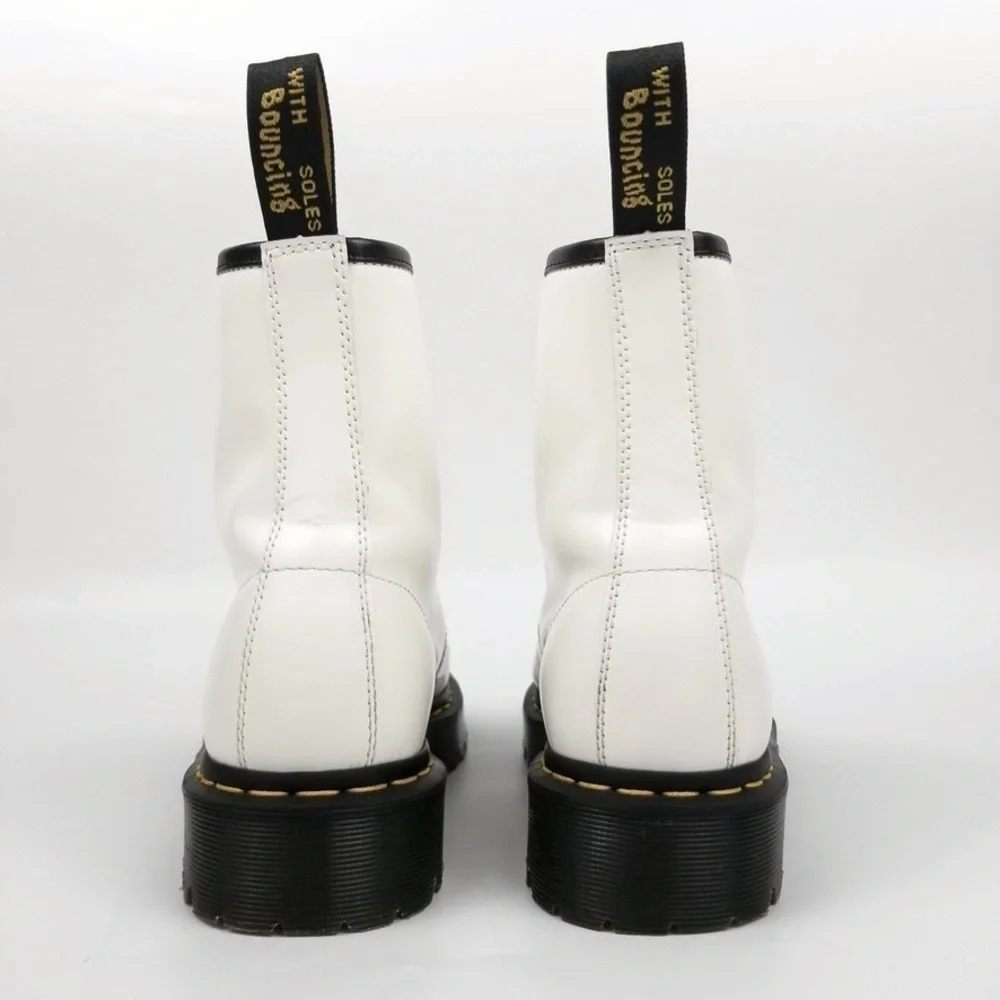 Dr. Martens 1460 Bex Lug Sole Combat Platform Boots 90s Grunge Y2k Neopunk White